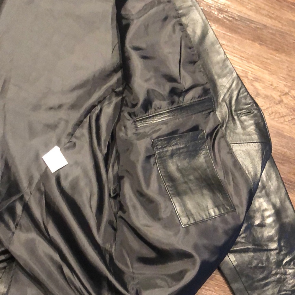 ⛄️ Real leather black man elegant jacket new - Picture 6 of 8